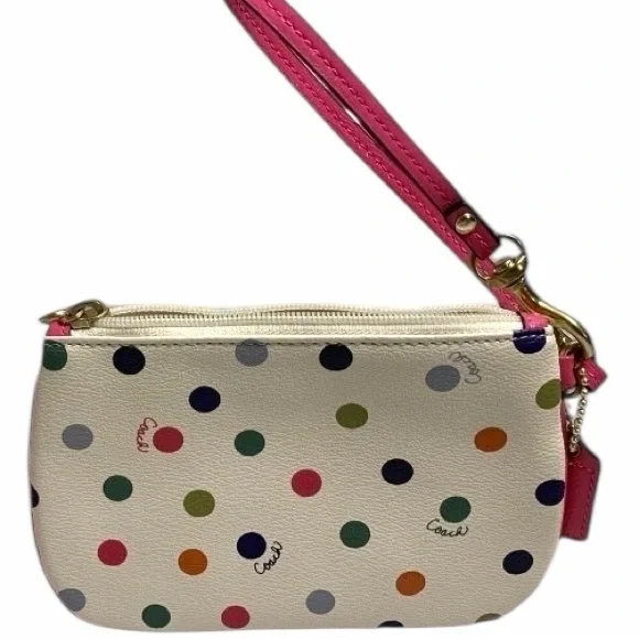 Coach Limited Edition Multi Color Polka Dot Wristlet - Picture 8 of 10